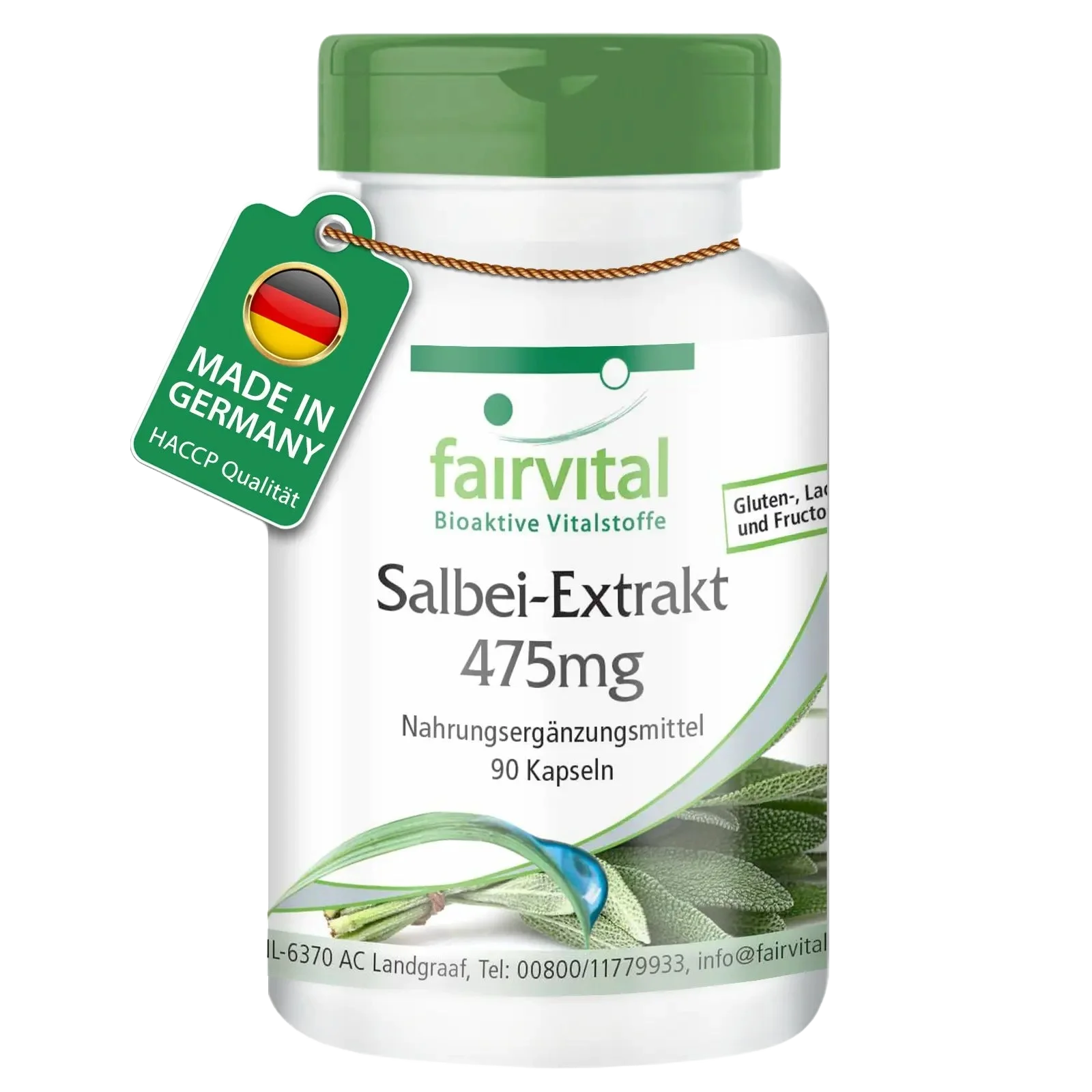 Estratto di salvia 475 mg - 90 capsule Estratto di salvia 475 mg - 90 capsule