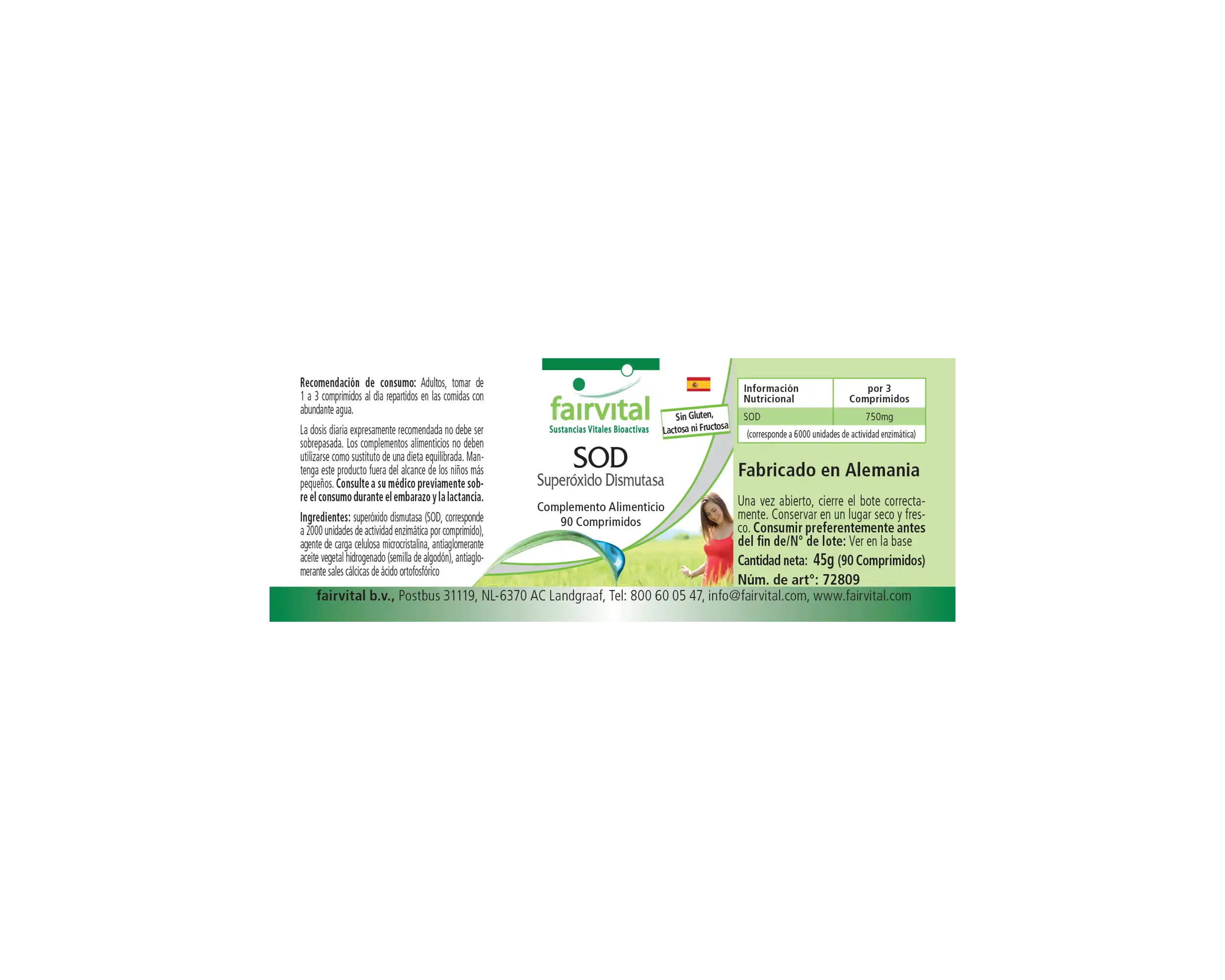 SOD Superoxide Dismutase - 90 Tablets SOD Superoxide Dismutase - 90 Tablets