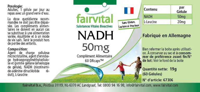 NADH 50mg - 60 Capsules - Vertraagde afgifte NADH 50mg - 60 Capsules - Vertraagde afgifte