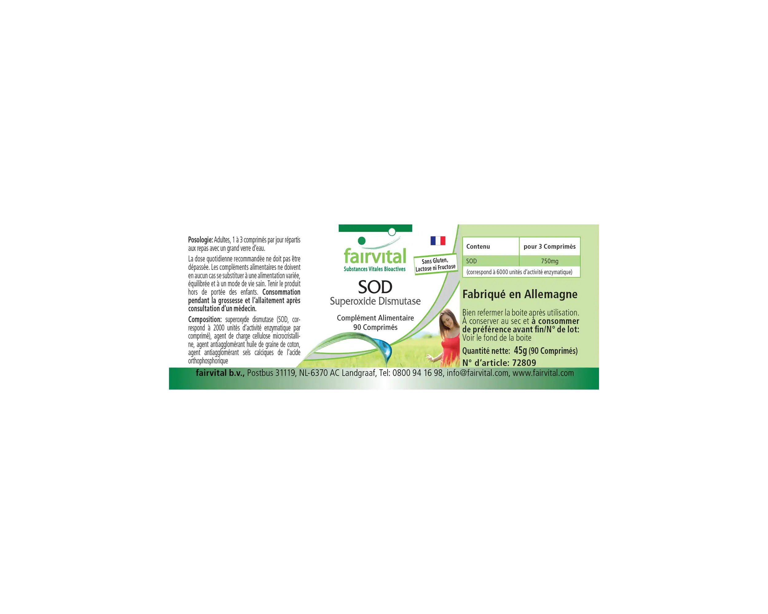 SOD Superoxide Dismutase - 90 Tablets SOD Superoxide Dismutase - 90 Tablets
