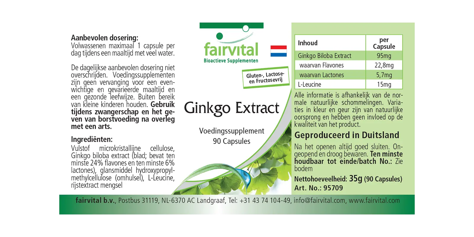 Ginkgo-extract 100mg - 90 capsules Ginkgo-extract 100mg - 90 capsules