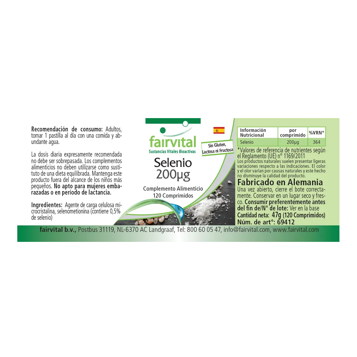 Selen 200µg aus Selenomethionin - 120 Tabletten - für Schilddrüse, Haare, Immunsystem - Hochdosiert und Vegan | Fairvital Selen 200µg aus Selenomethionin - 120 Tabletten - für Schilddrüse, Haare, Immunsystem - Hochdosiert und Vegan | Fairvital