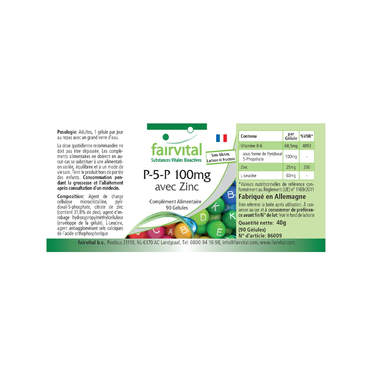 P-5-P 100mg met zink - actieve vitamine B6 - 90 capsules P-5-P 100mg met zink - actieve vitamine B6 - 90 capsules