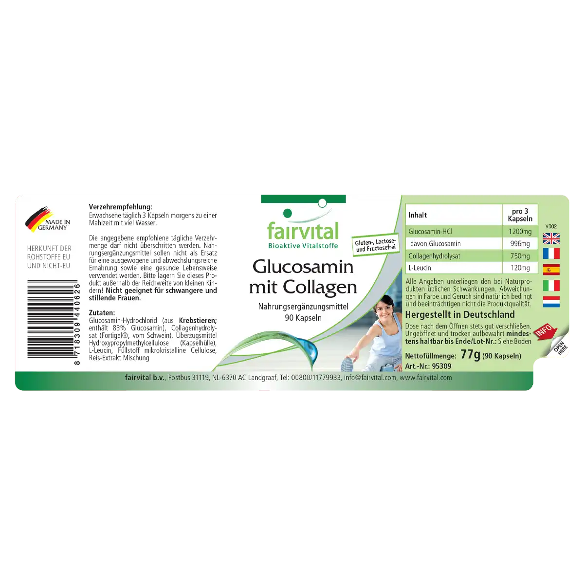 Glucosamine met collageen - 90 capsules Glucosamine met collageen - 90 capsules