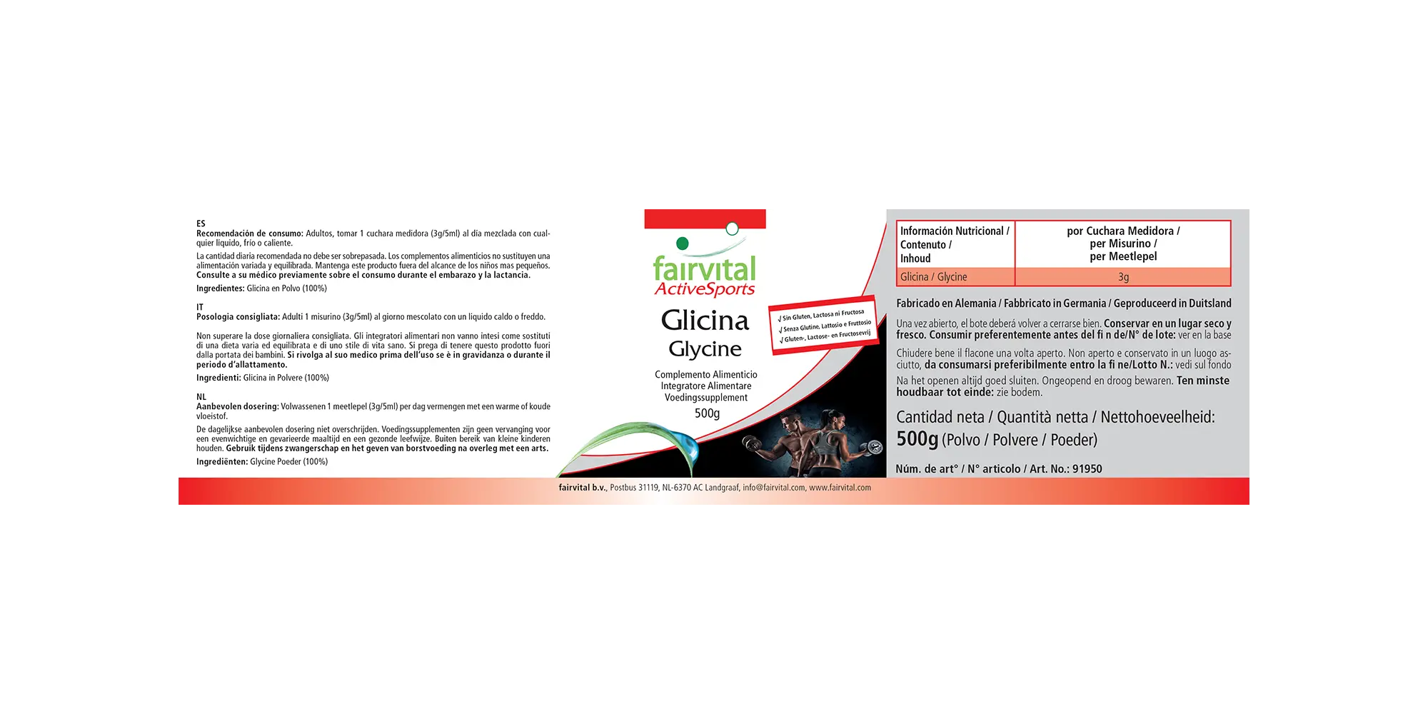 Glycine - 500g poeder Glycine - 500g poeder