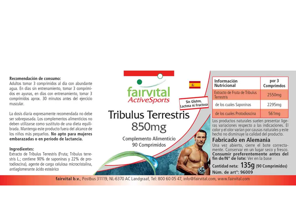 Tribulus Terrestris - 90 comprimidos