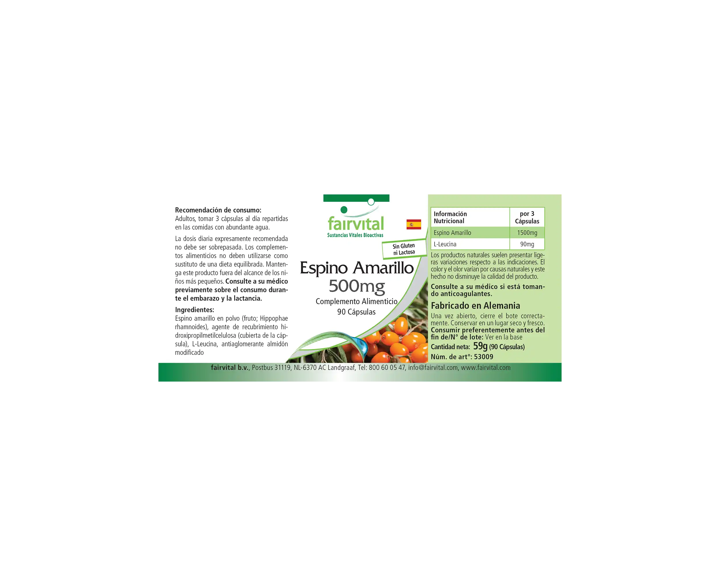 Argousier 500mg - 90 gélules
