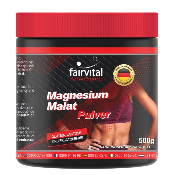 Magnesium Malat Pulver - 500gr - für Musklen, Knochen, Elektrolytgleichgewicht uvm. | Fairvital Magnesium Malat Pulver - 500gr - für Musklen, Knochen, Elektrolytgleichgewicht uvm. | Fairvital