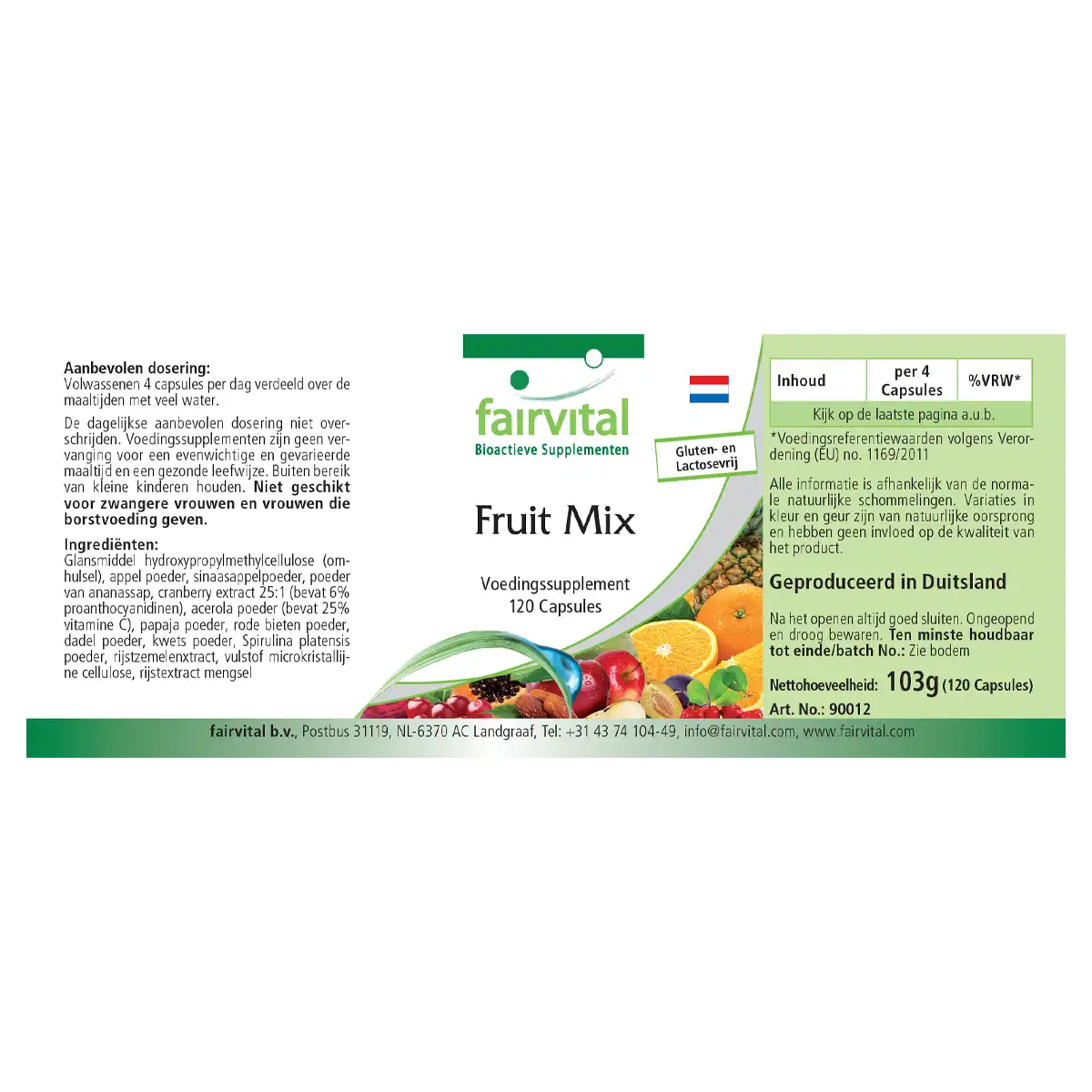 Fruits Mixtes - 120 gélules