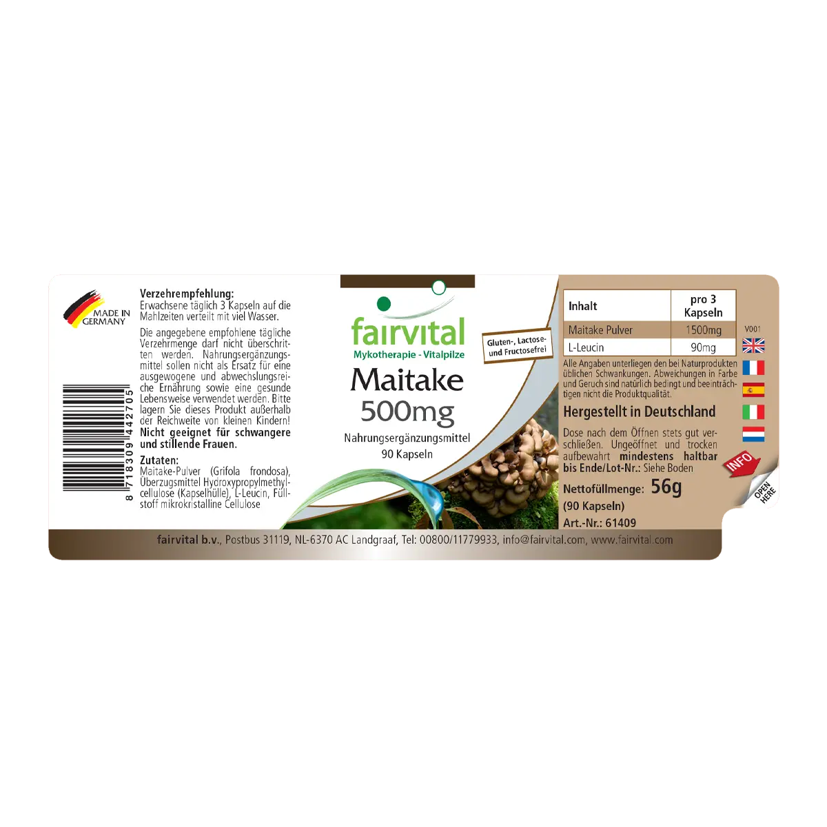 Maitake 500mg - 90 Capsules Maitake 500mg - 90 Capsules