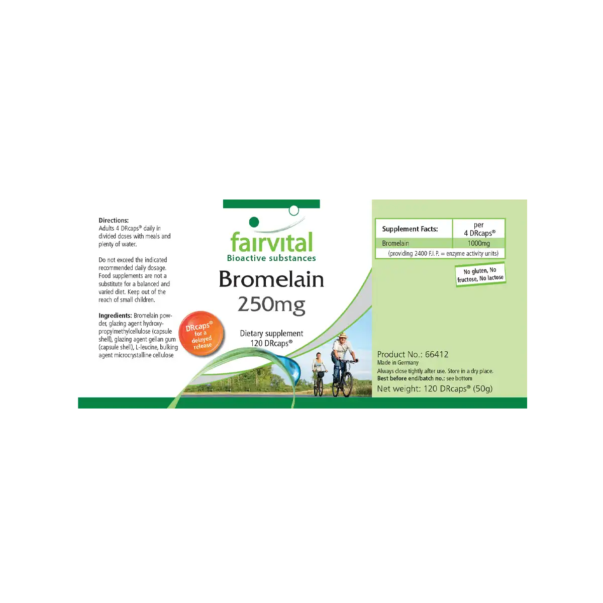 Bromélaïne 250mg - 120 DRCaps®, gastrorésistant