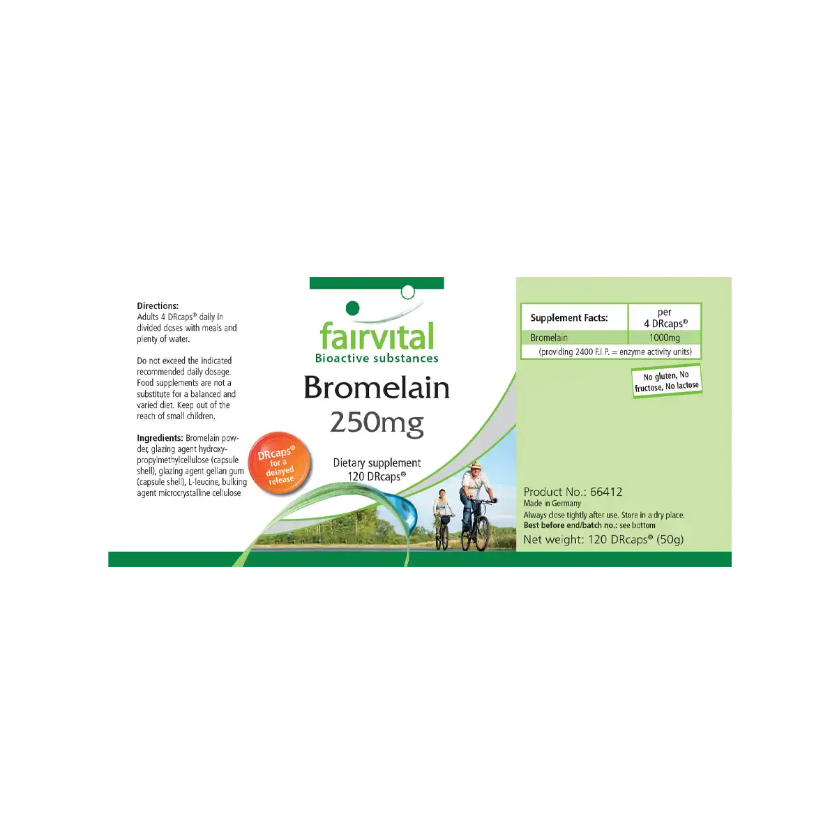 Bromelaïne 250mg - 120 DRCaps®, gastroresistent Bromelaïne 250mg - 120 DRCaps®, gastroresistent