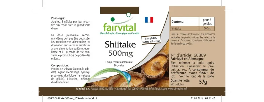 Shiitake - the pure mushroom - 90 capsules