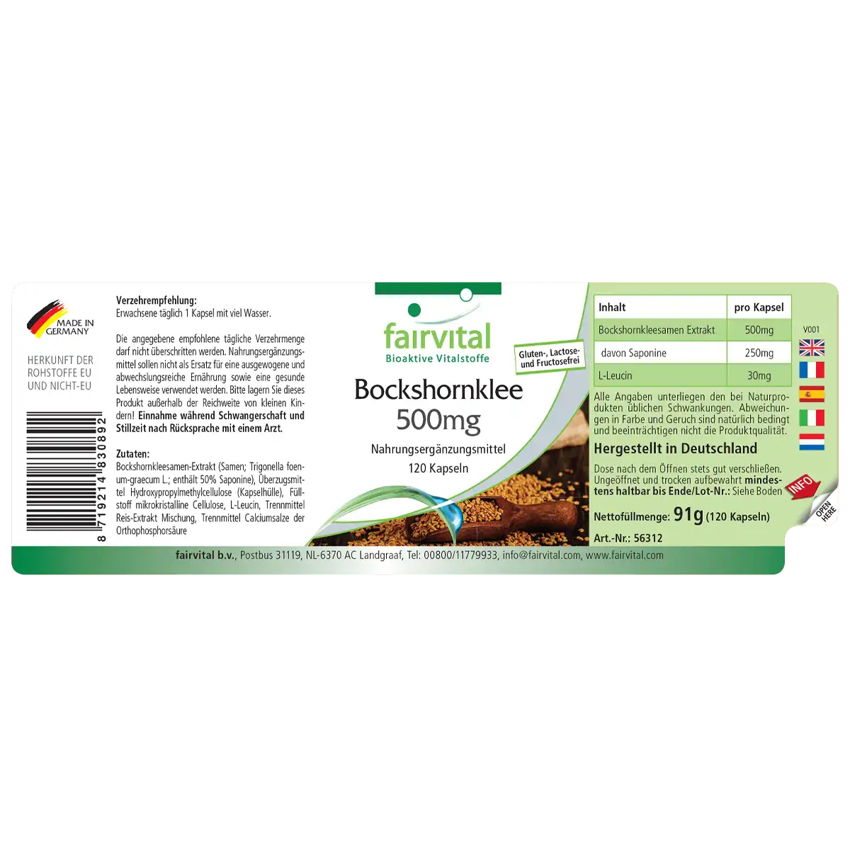 Fenegriek 500 mg Fenegriek 500 mg
