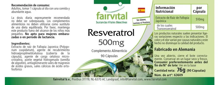 Resveratrolo 500mg - 90 capsule