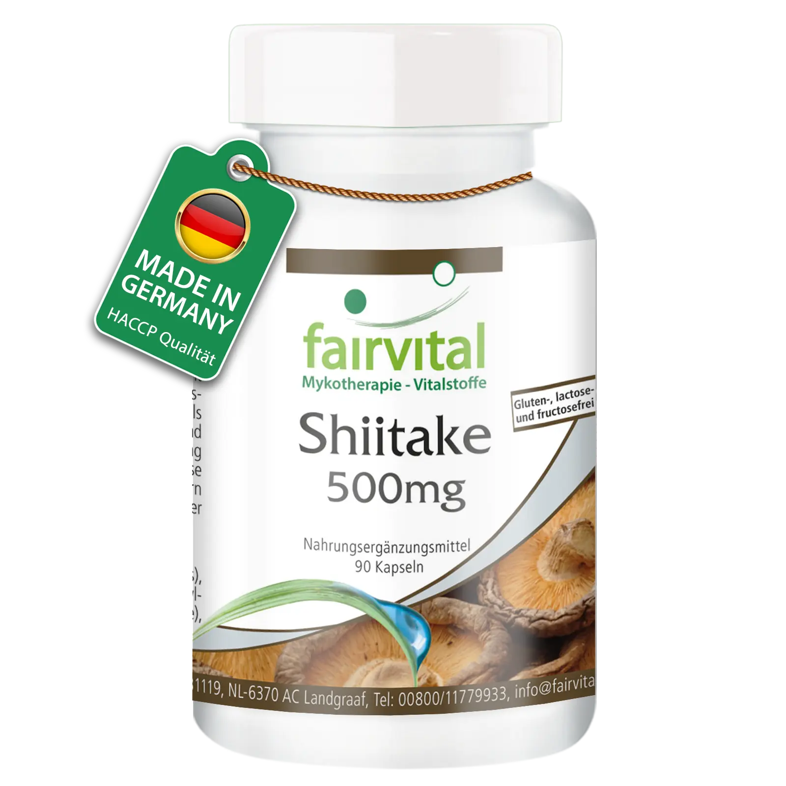 Shiitake 500mg - pure paddenstoel - 90 capsules Shiitake 500mg - pure paddenstoel - 90 capsules