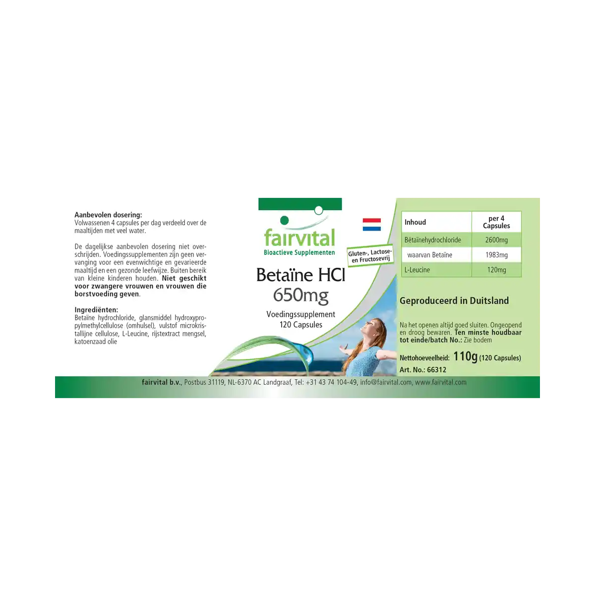 Betaína HCL 650mg Betaína HCL 650mg