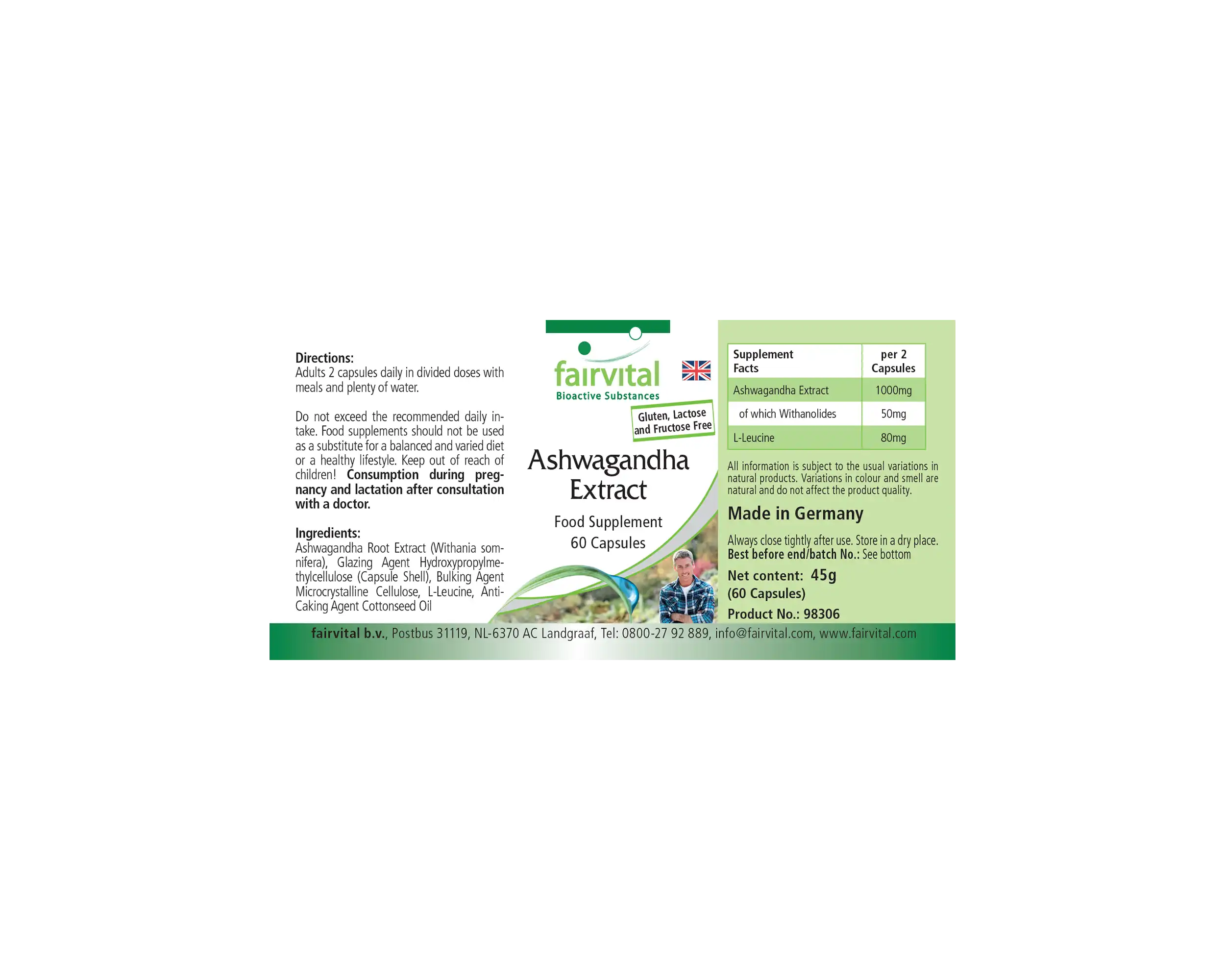 Ashwagandha-extract 500mg - 60 capsules Ashwagandha-extract 500mg - 60 capsules