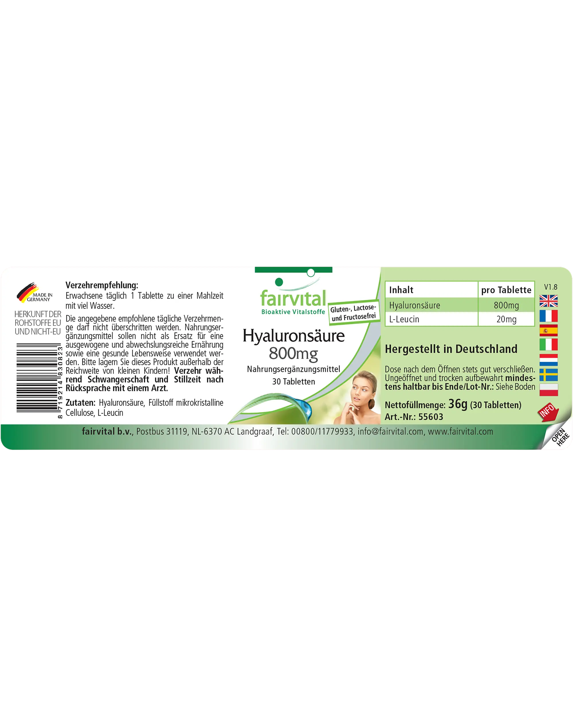Acide hyaluronique 800mg Acide hyaluronique 800mg