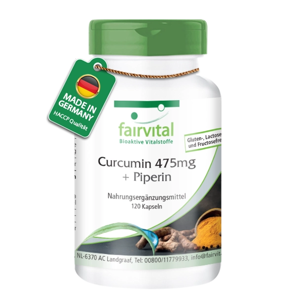 Curcumine 475mg + piperine - 120 Capsules Curcumine 475mg + piperine - 120 Capsules