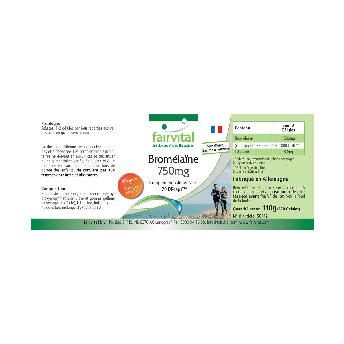 Bromelain 750mg - 120 DRCaps™ - Ananasenzym - Hochdosiert und Vegan | Fairvital Bromelain 750mg - 120 DRCaps™ - Ananasenzym - Hochdosiert und Vegan | Fairvital