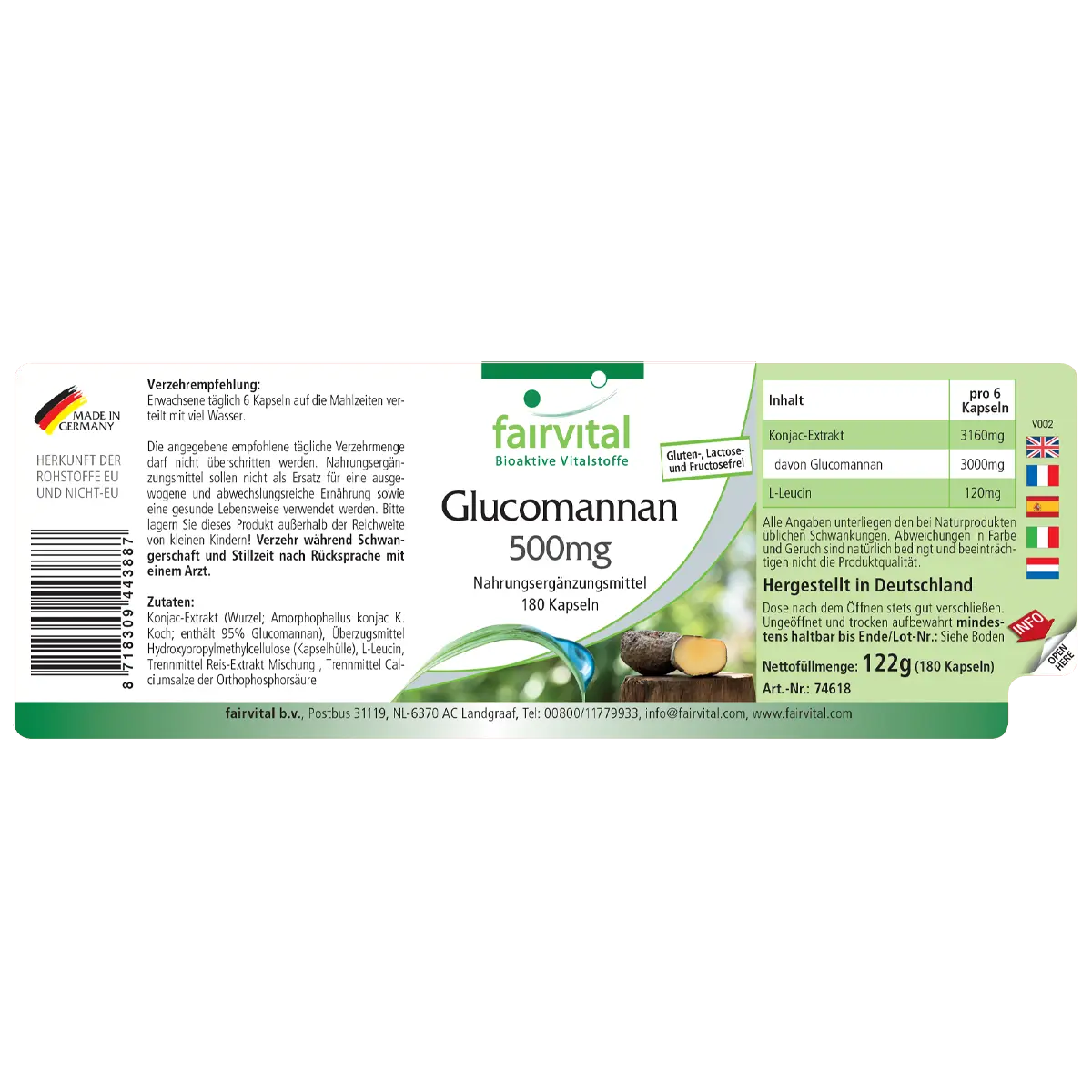 Glucomannan 500mg - 180 Capsules Glucomannan 500mg - 180 Capsules