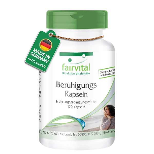 Beruhigungs Kapseln - 120 Kapseln - mit Gaba, Ashwagandha, Baldrian uvm. - Vegan | Fairvital Beruhigungs Kapseln - 120 Kapseln - mit Gaba, Ashwagandha, Baldrian uvm. - Vegan | Fairvital