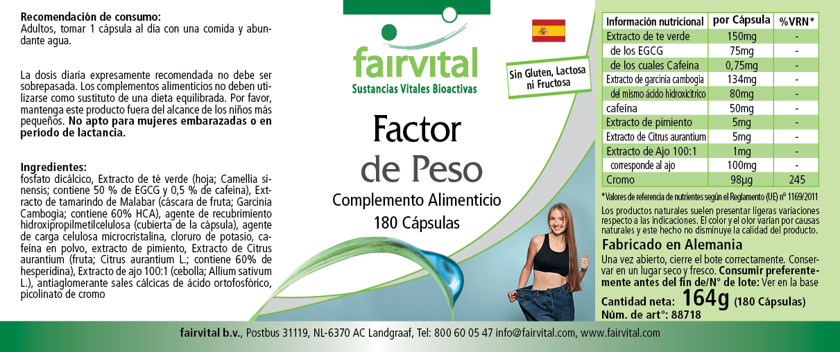 Weight Factor - 180 Cápsulas