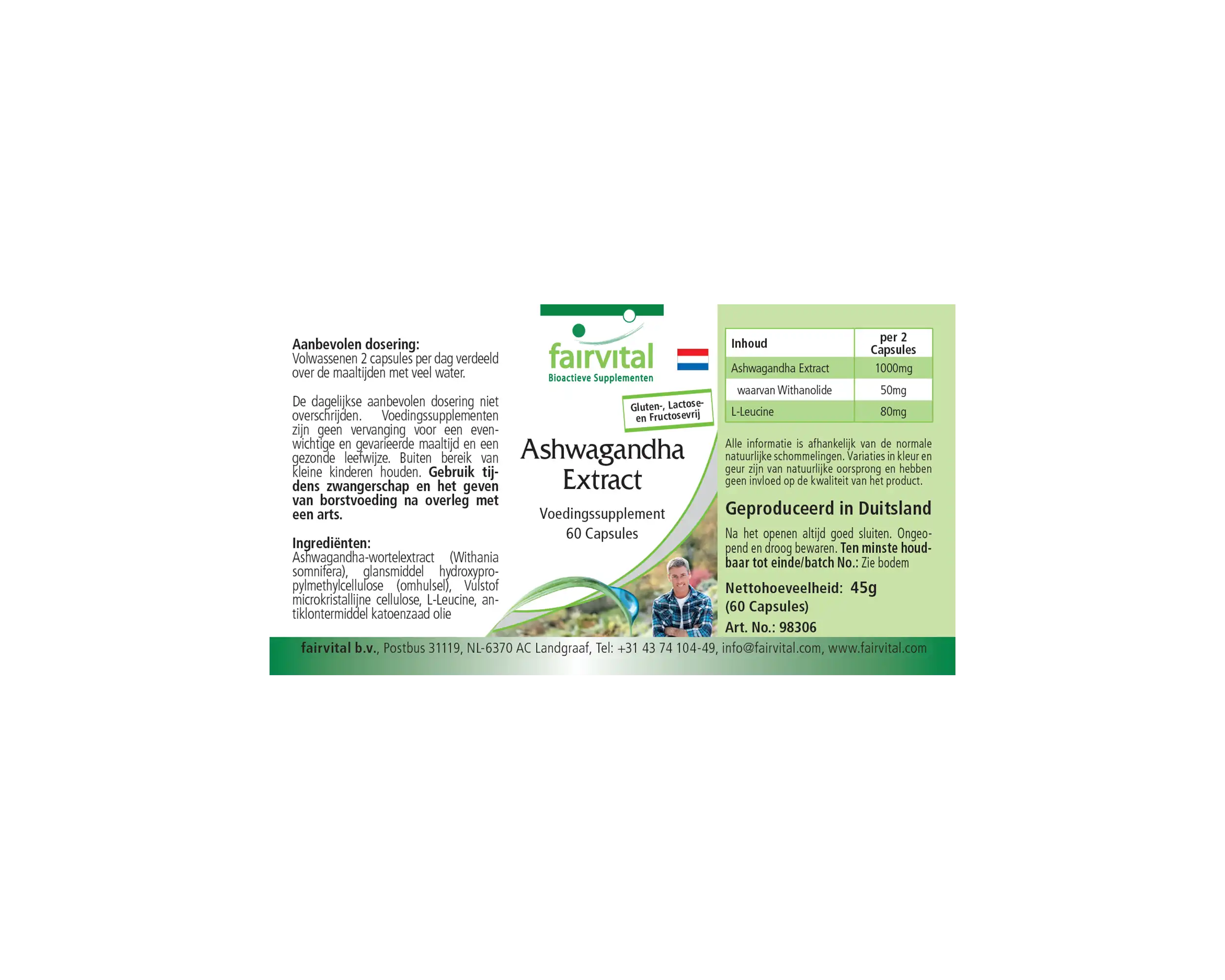 Ashwagandha-extract 500mg - 60 capsules Ashwagandha-extract 500mg - 60 capsules