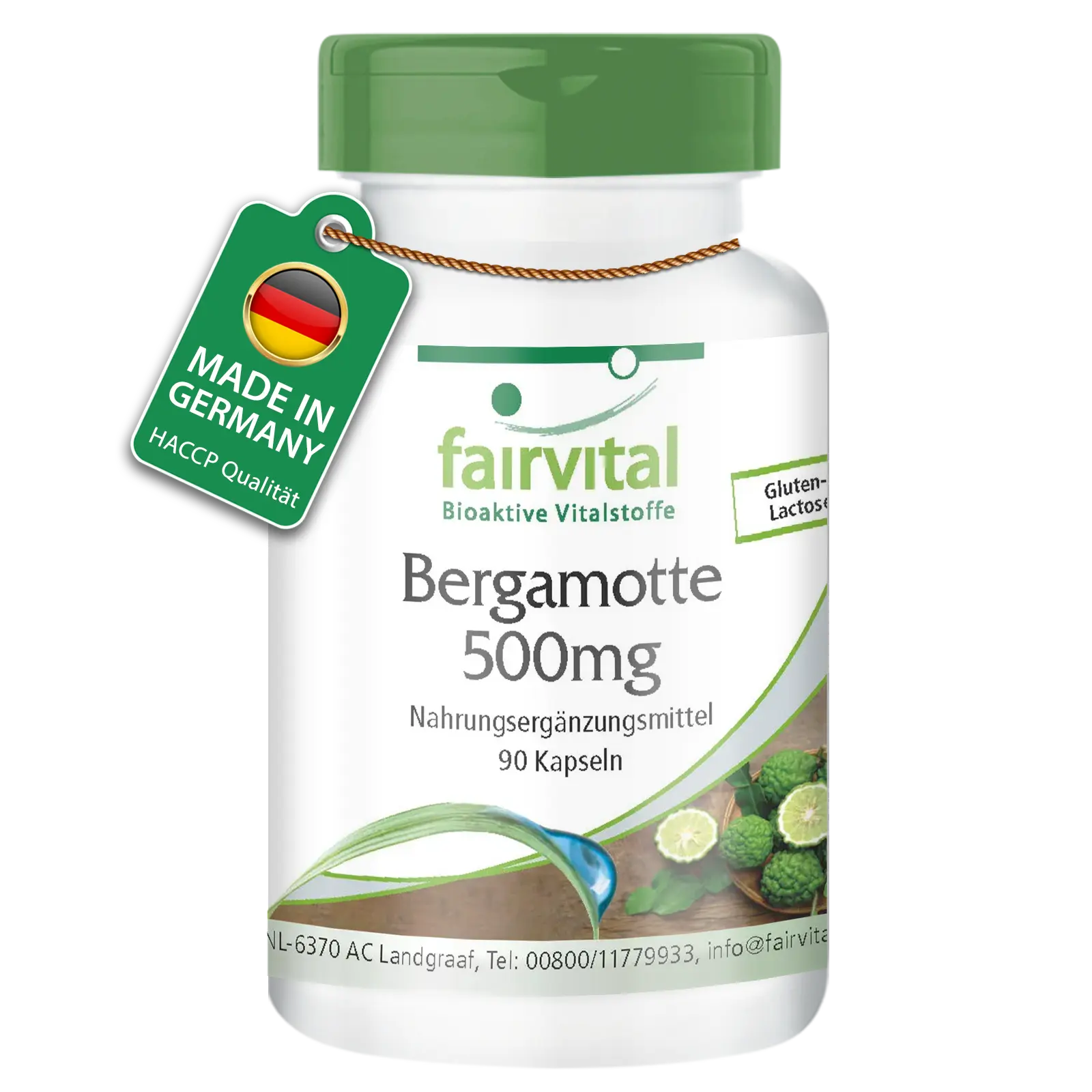 Bergamotte Extrakt 500mg - 90 Kapseln - 5-fach konzentriert - Hochdosiert und Vegan | Fairvital Bergamotte Extrakt 500mg - 90 Kapseln - 5-fach konzentriert - Hochdosiert und Vegan | Fairvital