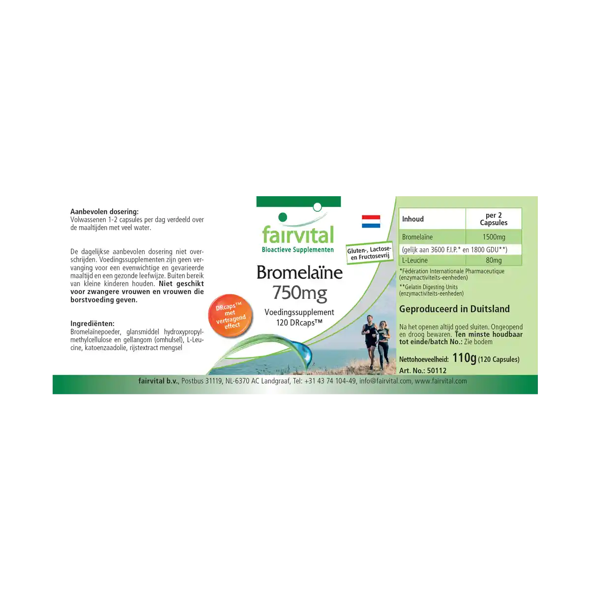 Bromelain 750mg - 120 DRCaps™ - Ananasenzym - Hochdosiert und Vegan | Fairvital Bromelain 750mg - 120 DRCaps™ - Ananasenzym - Hochdosiert und Vegan | Fairvital