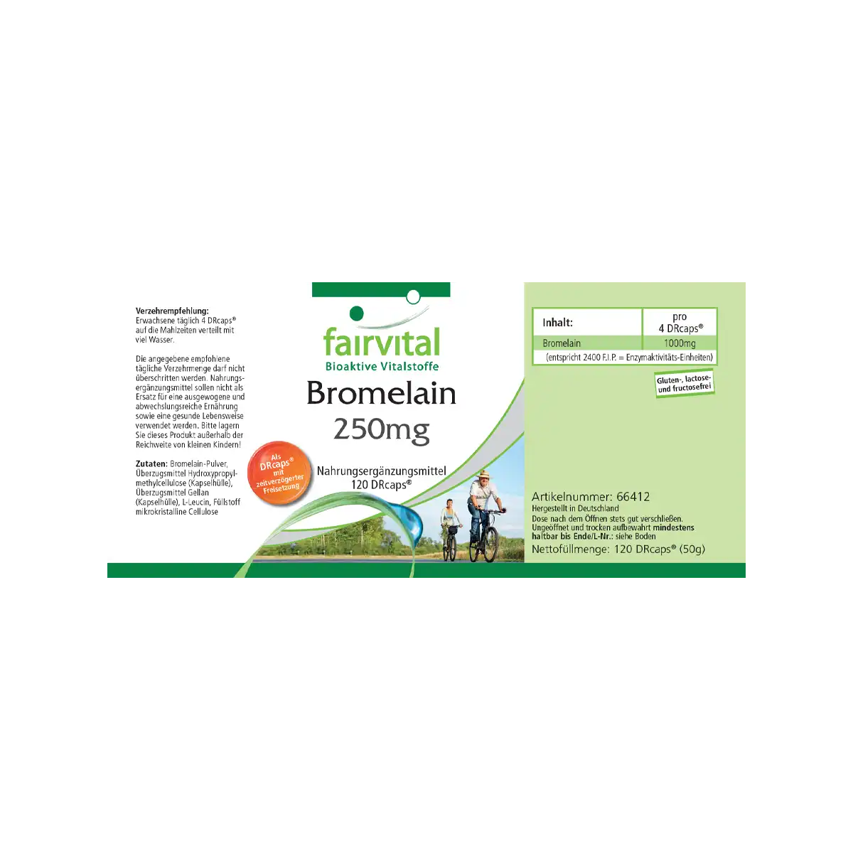 Bromelaïne 250mg - 120 DRCaps®, gastroresistent Bromelaïne 250mg - 120 DRCaps®, gastroresistent