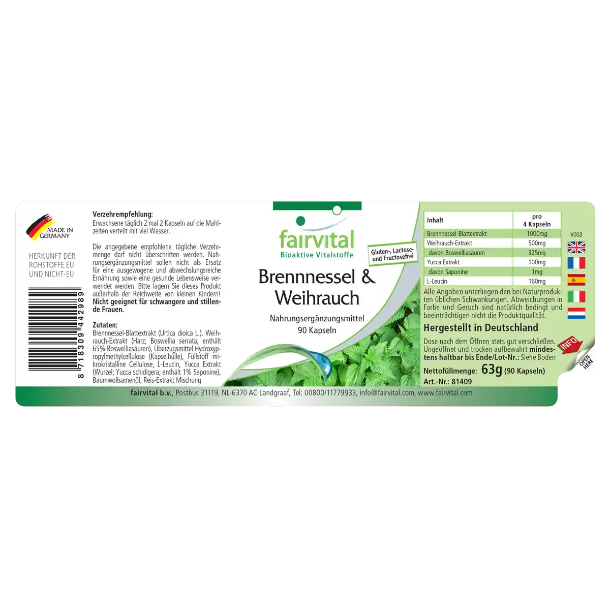 Brandnetel & Wierook - 90 Capsules Brandnetel & Wierook - 90 Capsules