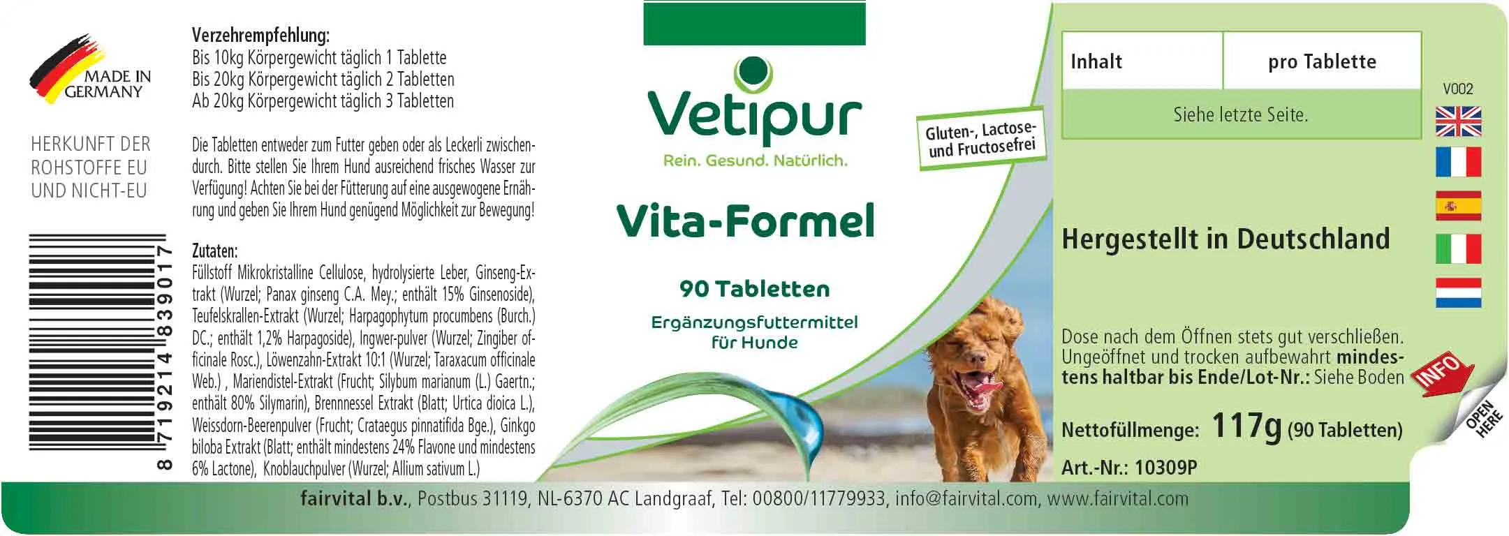 Vita Formula - 90 tablets for dogs | Vetipur Vita Formula - 90 tablets for dogs | Vetipur