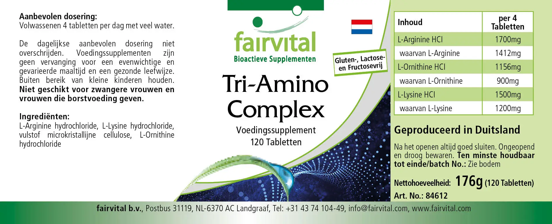 Complexe Tri-Amino - 120 comprimés