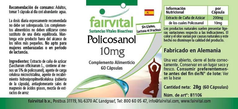 Policosanol 10mg - 60 gélules