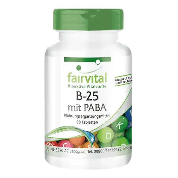 Vitamin B Complex B-25 with PABA - 90 Tablets