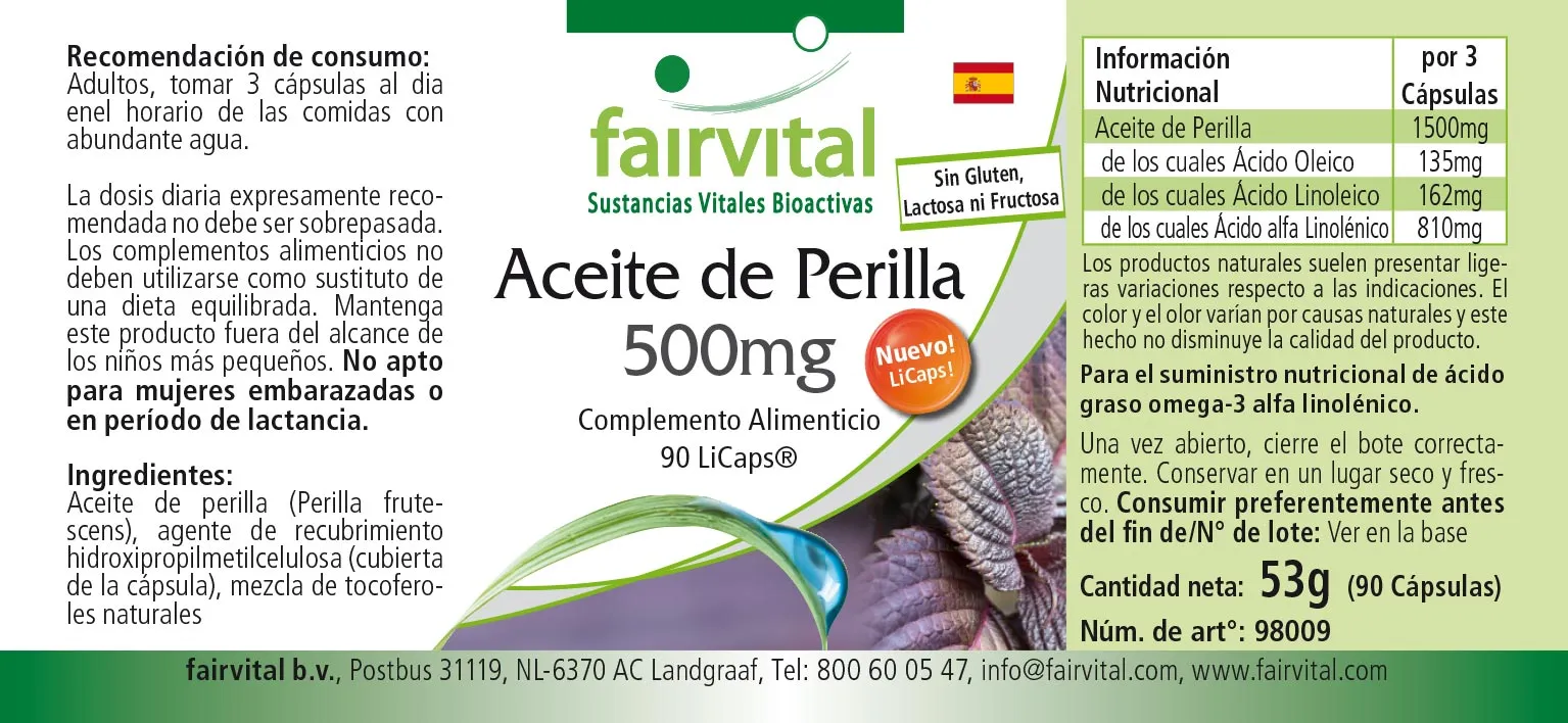 Perilla-olie 500mg - 90 LiCaps® Perilla-olie 500mg - 90 LiCaps®