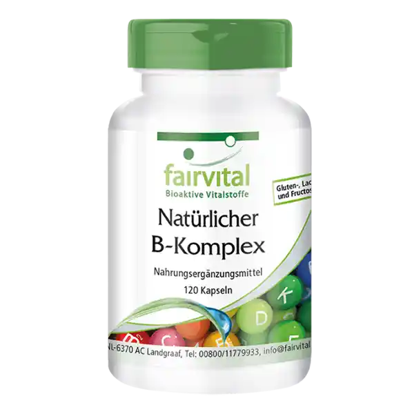 Complejo de vitamina B natural - 120 cápsulas