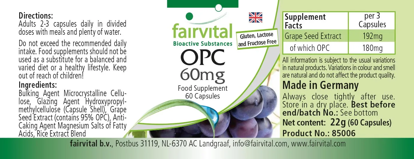 OPC 60mg - 60 capsules OPC 60mg - 60 capsules