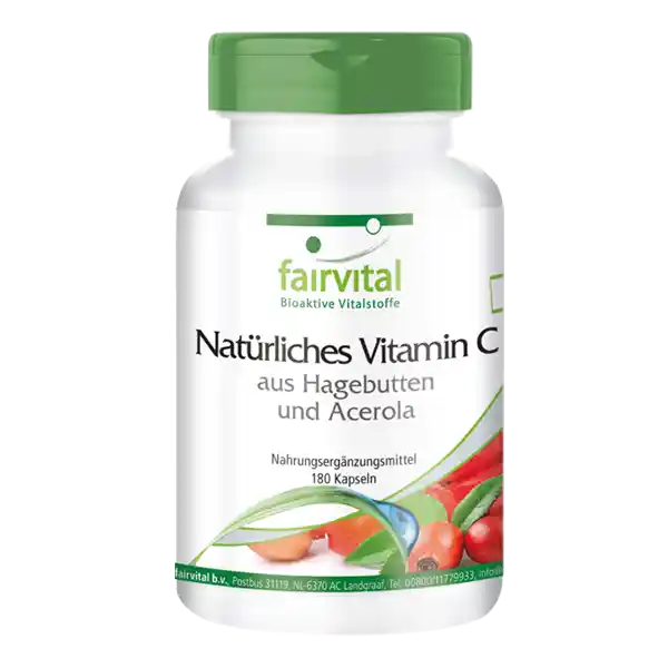 Vitamina C natural de Acerola - 180 cápsulas