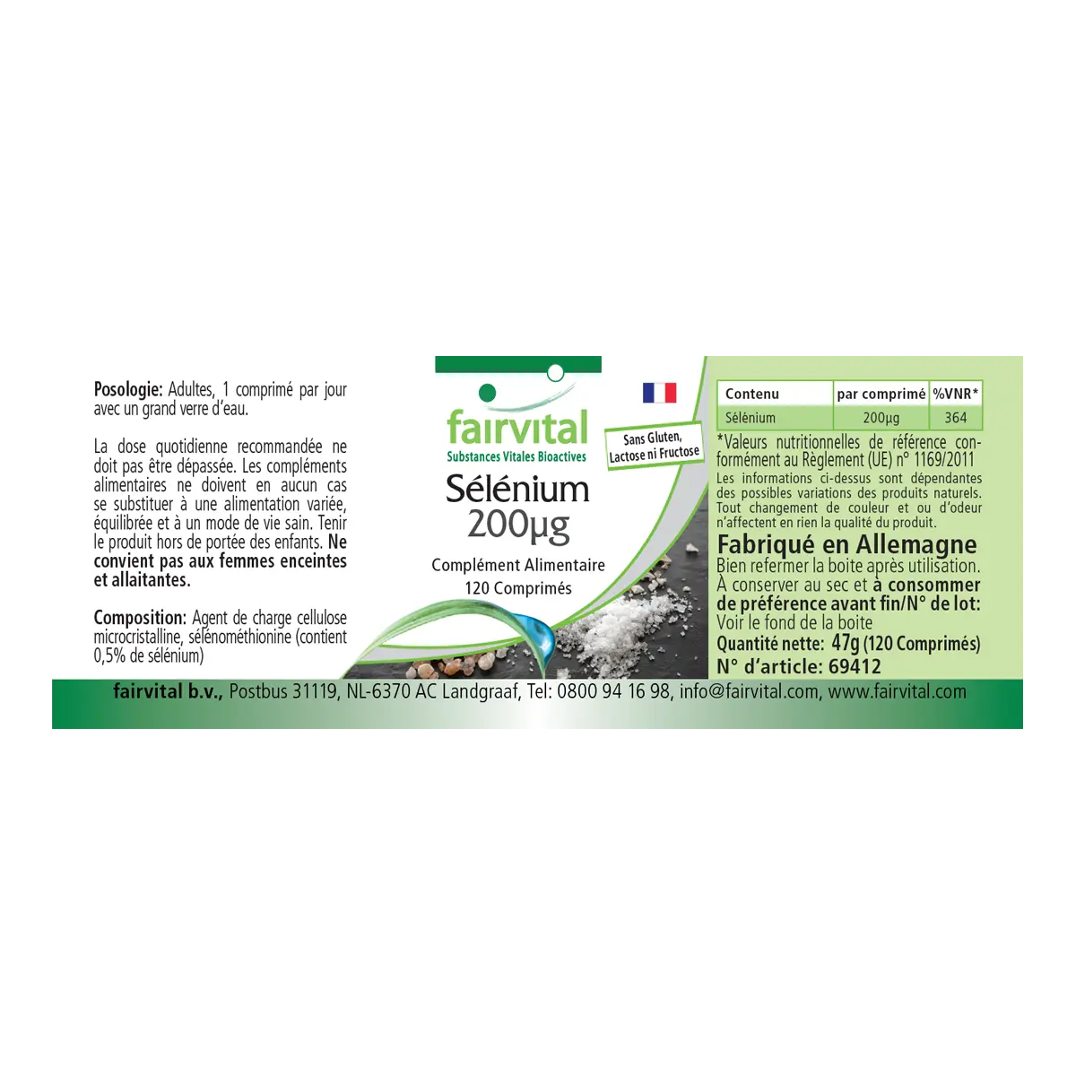 Selen 200µg aus Selenomethionin - 120 Tabletten - für Schilddrüse, Haare, Immunsystem - Hochdosiert und Vegan | Fairvital Selen 200µg aus Selenomethionin - 120 Tabletten - für Schilddrüse, Haare, Immunsystem - Hochdosiert und Vegan | Fairvital