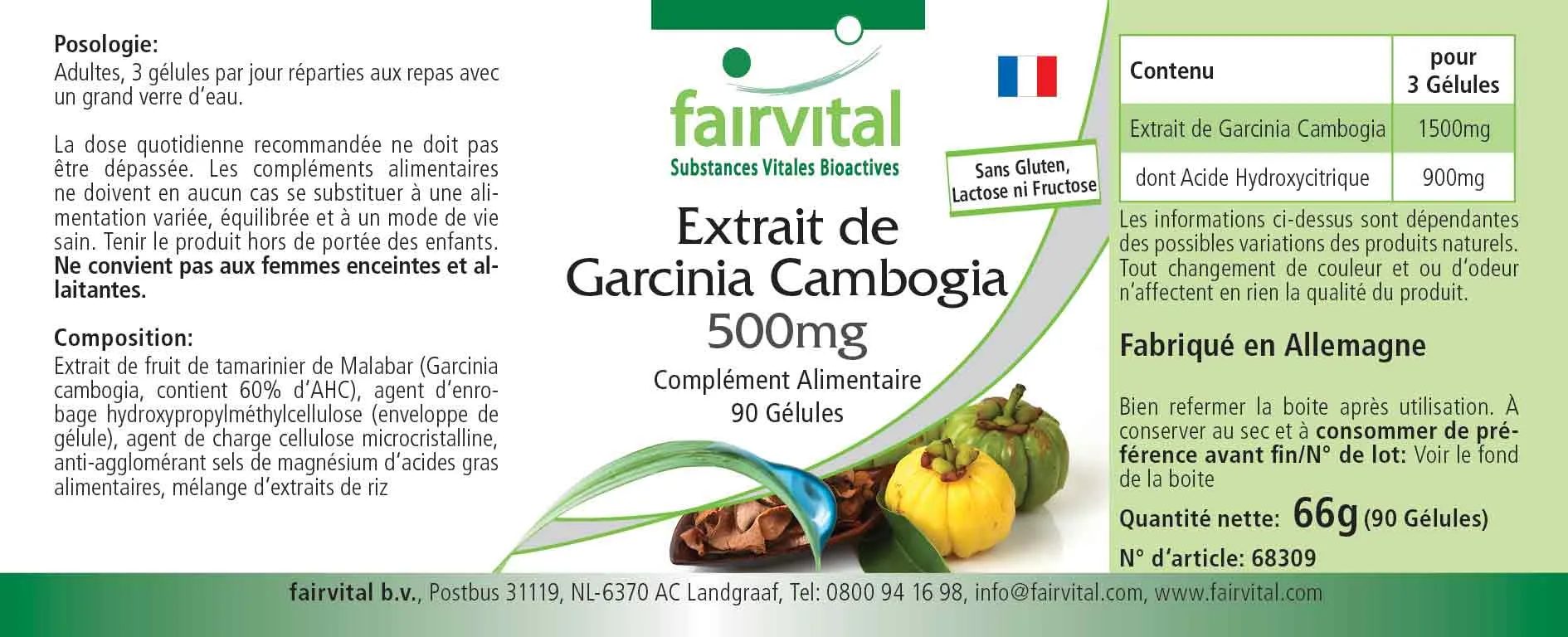 Extracto de Garcinia Cambogia 500mg - 90 cápsulas Extracto de Garcinia Cambogia 500mg - 90 cápsulas