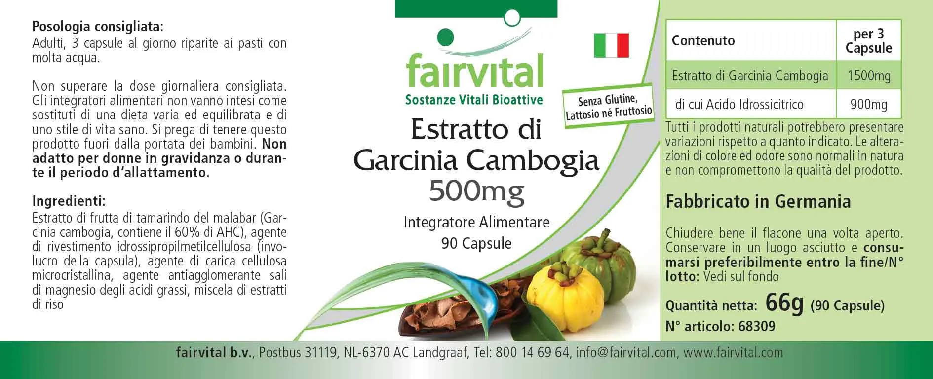 Extracto de Garcinia Cambogia 500mg - 90 cápsulas Extracto de Garcinia Cambogia 500mg - 90 cápsulas