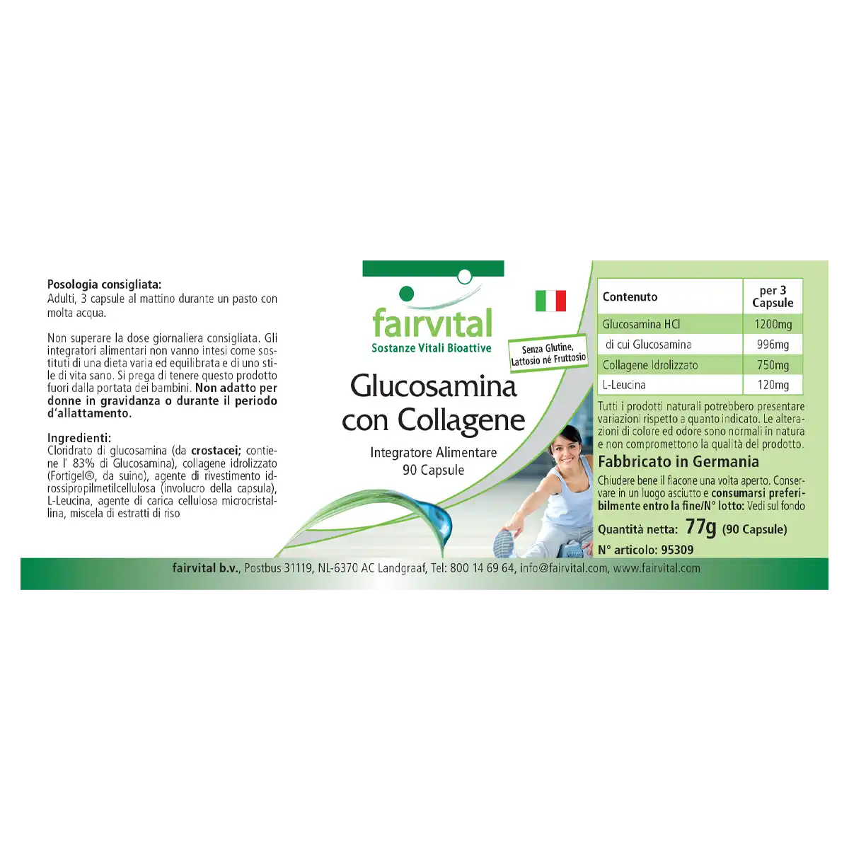 Glucosamine met collageen - 90 capsules Glucosamine met collageen - 90 capsules