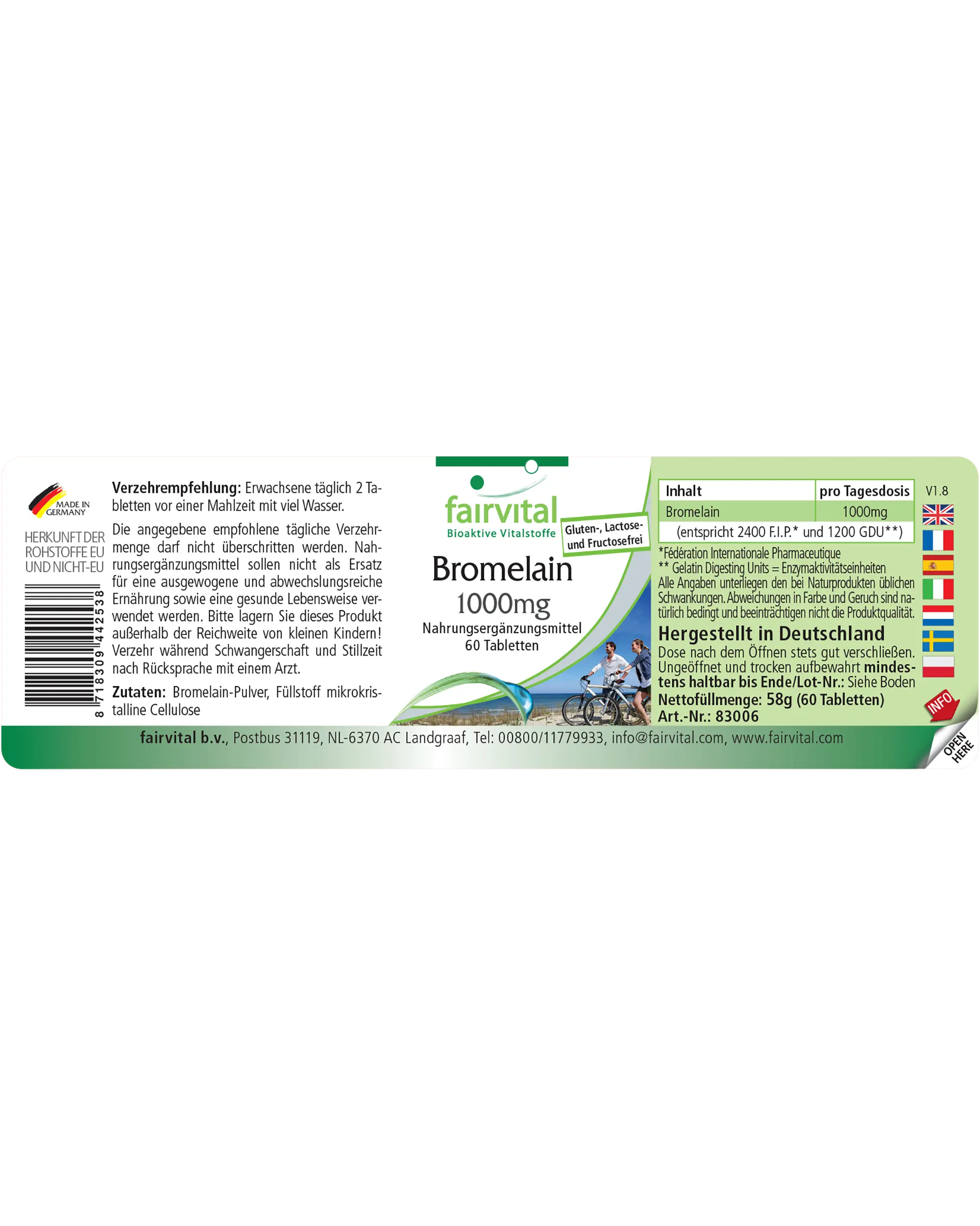 Bromelaïne 500mg - 60 tabletten