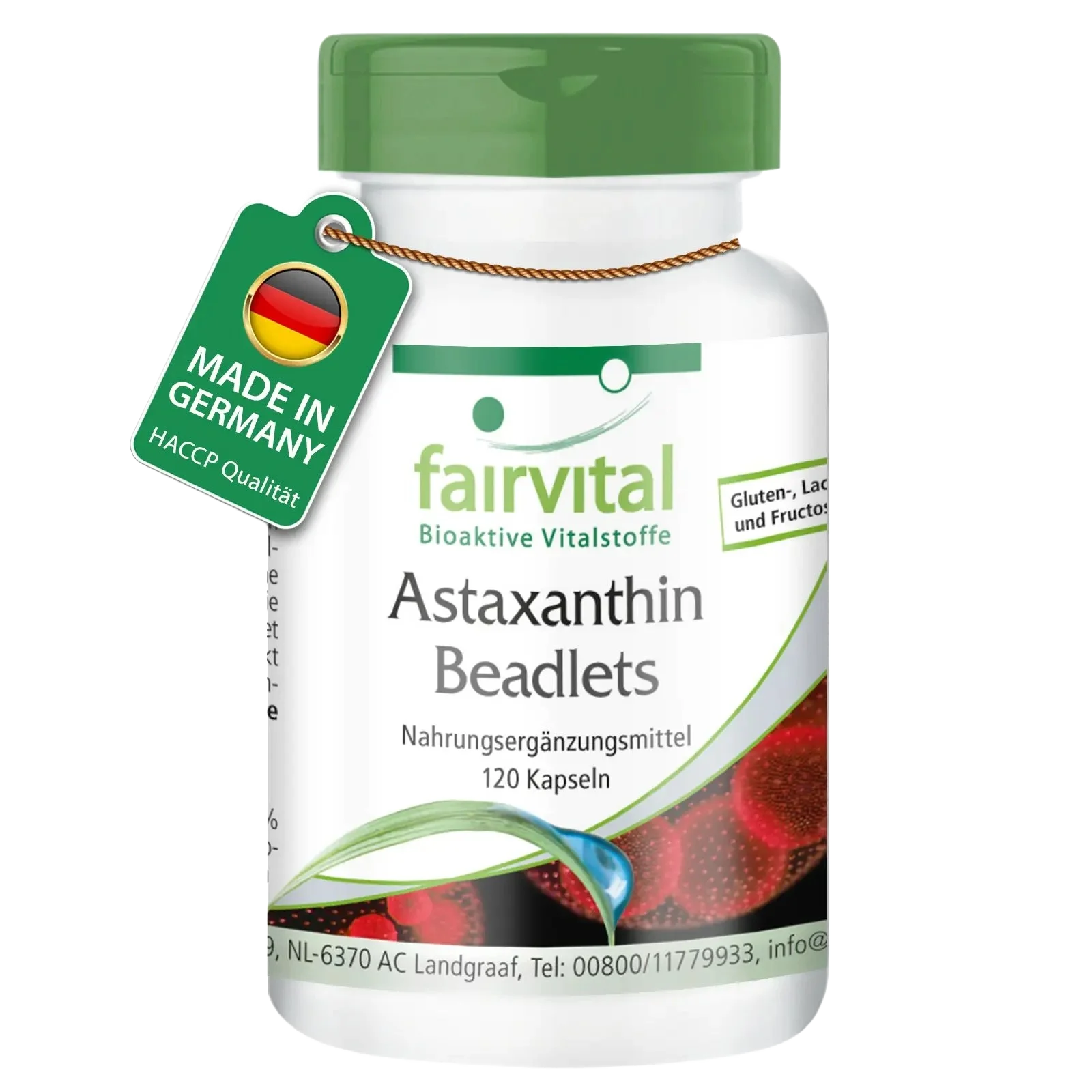 Astaxanthin Beadlets mikroverkapselt - 120 Kapseln - Hochdosiert und Vegan | Fairvital Astaxanthin Beadlets mikroverkapselt - 120 Kapseln - Hochdosiert und Vegan | Fairvital