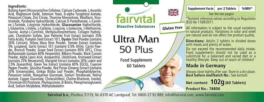 Ultra Man 50 Plus - 60 tabletten Ultra Man 50 Plus - 60 tabletten
