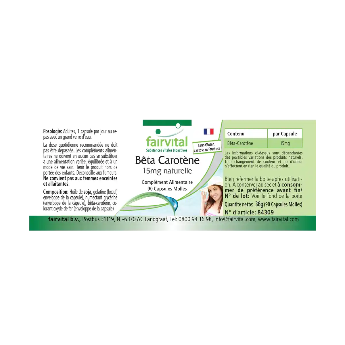 Beta caroteno 15mg natural - 90 cápsulas Beta caroteno 15mg natural - 90 cápsulas