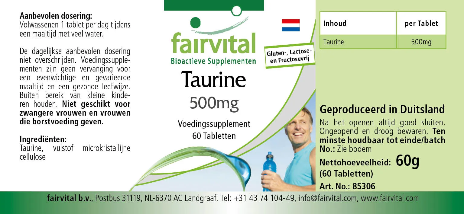 Taurine 500mg - 60 comprimés